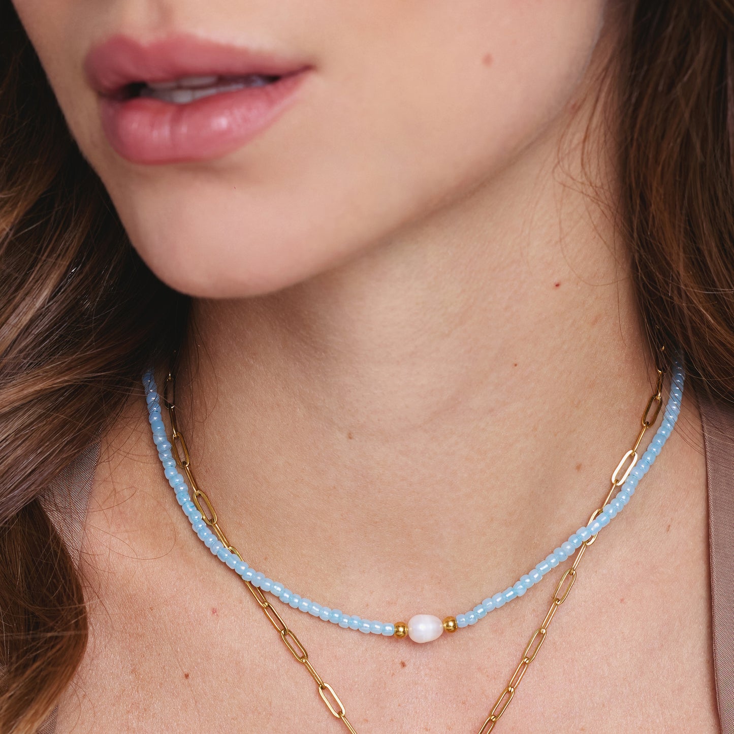 COLLAR SPRINKLES CELESTE